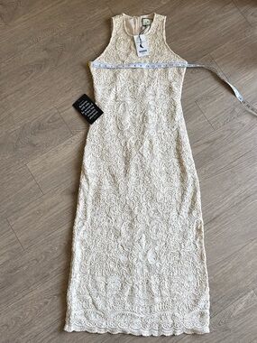 Tuckernuck Sleeveless Lace Midi Dress in Cream